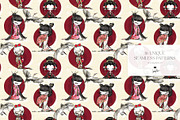Japanese Cranes Seamless Patterns, a Pattern Graphic by KaramfilaS (Thumbnail 16 of 19)