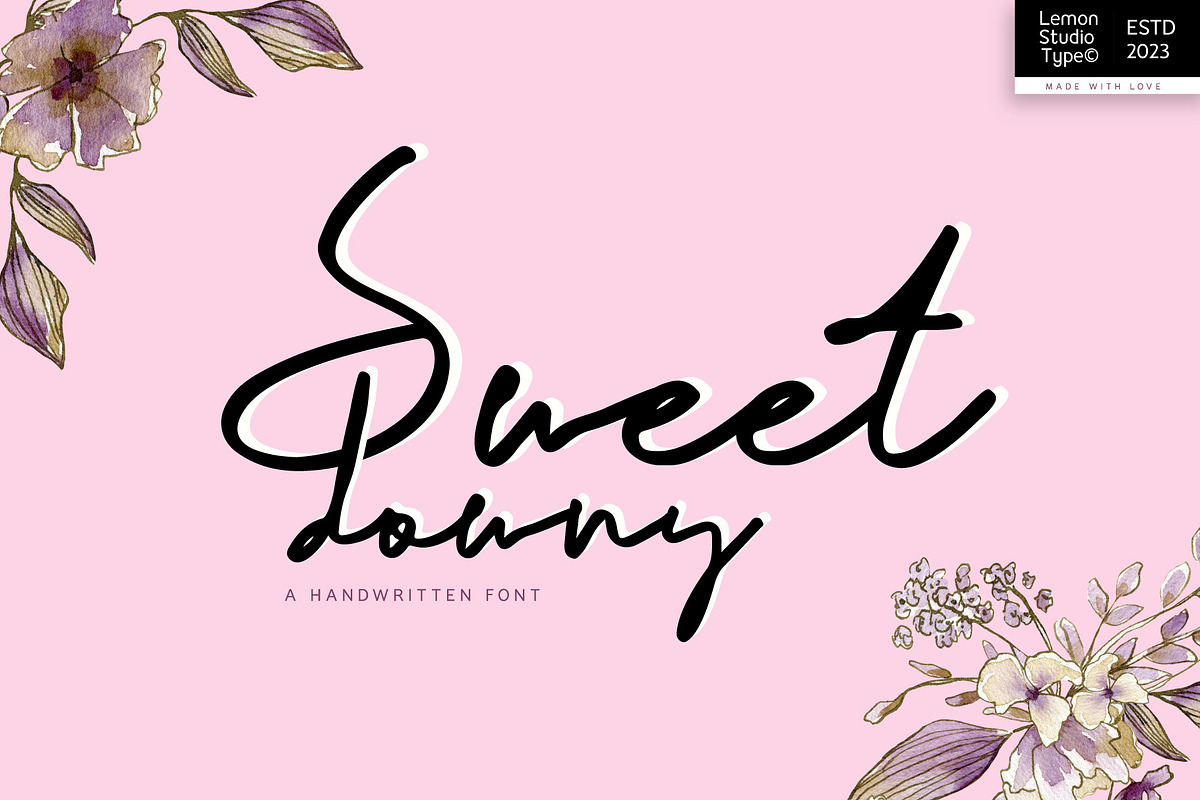 Sweet Downy - Signature Handwritten, a Handwritten Font by Lemon Studio Type (Photo 1 of 7)