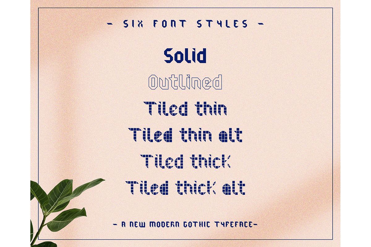 Baltik typeface - six fonts included preview 2