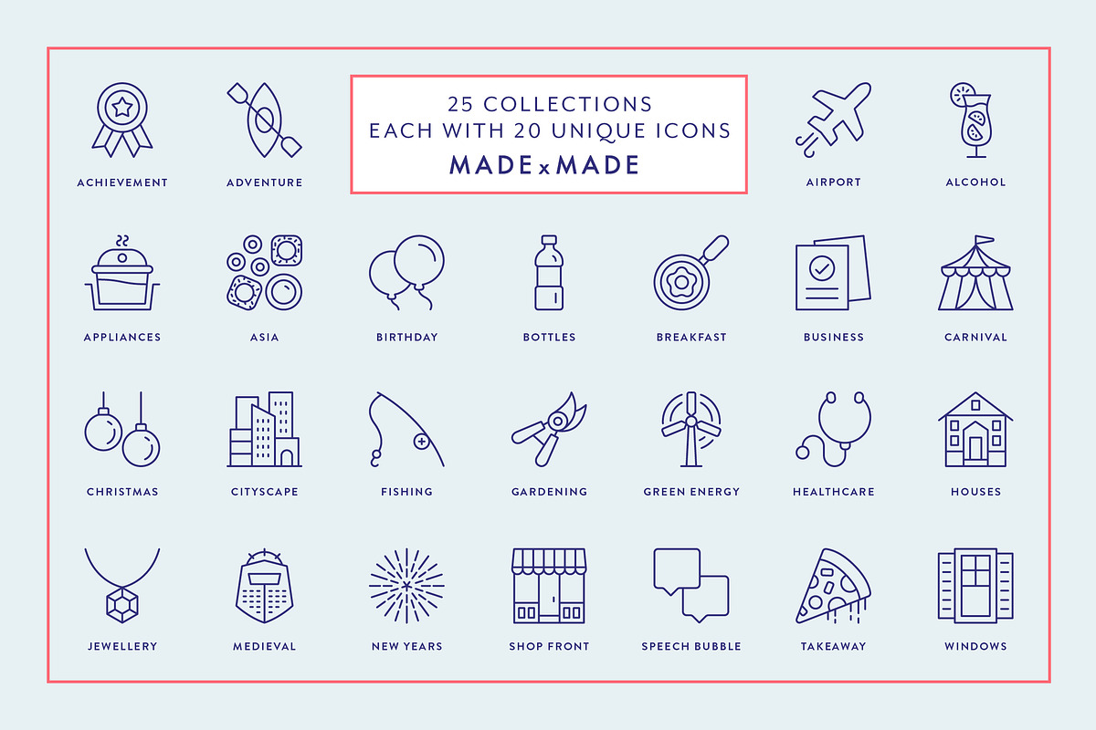 4x Mega Bundle (25% off) Line Icons, an Outline Icon by Made by Made (Photo 6 of 25)