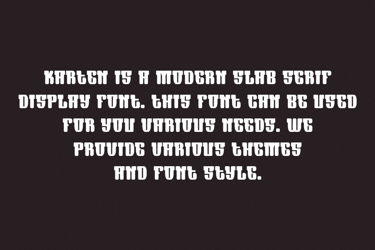 Karten - Slab Serif Font, a Slab Serif Font by Iqsiart Studio (Photo 5 of 6)