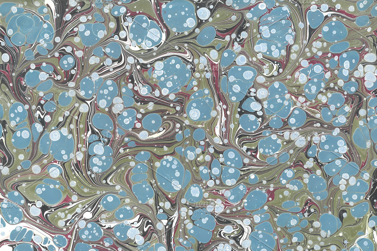 3 Hand Marbled Papers Winter, a Texture Graphic by Marblingdom (Photo 2 of 4)