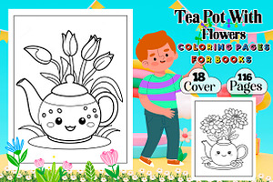 Tea Pot with Flowers Coloring Pages, an Arts & Entertainment Photo by Wow Magic