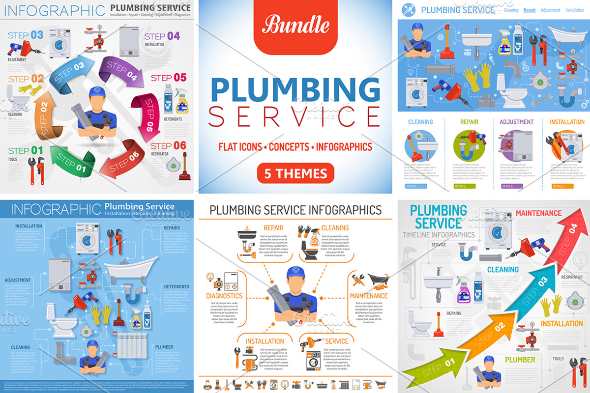 Plumbing Service Themes, a Work Illustration by TAlex (Photo 1 of 6)