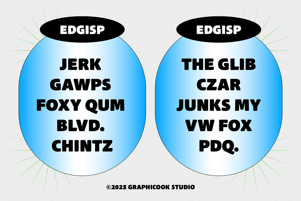 Edgisp, a Sans Serif Font by graphicook (Photo 7 of 10)