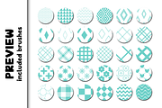 Basic Patterns 2.0 Procreate Brushes, a Brush Add-On by Design av MAD (Thumbnail 6 of 10)
