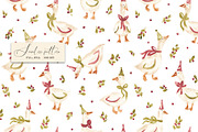 Christmas Goose Pattern, a Pattern Graphic by SirenaArt (Thumbnail 3 of 16)