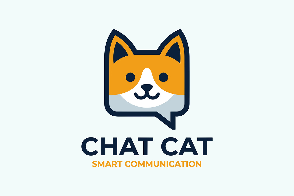 Chat Cat Mascot Cartoon Logo, an Animal Illustration by Cekal_std (Photo 3 of 3)