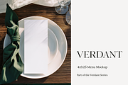 4x9.25 Green Wedding Menu Mockup, an Advertising Mockup by Serenefeeling (Thumbnail 1 of 6)