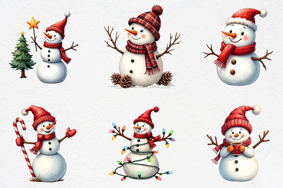 Christmas Cute Snowman Sublimation, an Illustration by CrexoraLab (Photo 2 of 5)