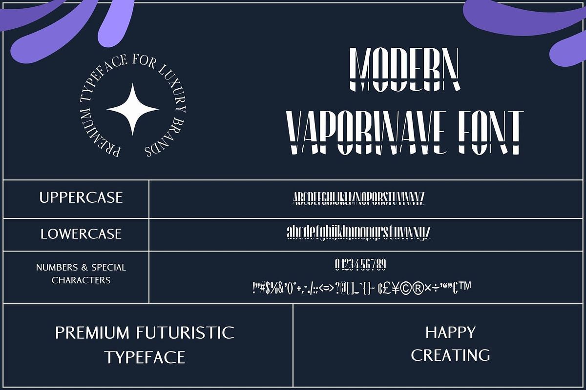 Modern Vaporwave Font, a Sans Serif Font by Creativetacos (Photo 7 of 13)