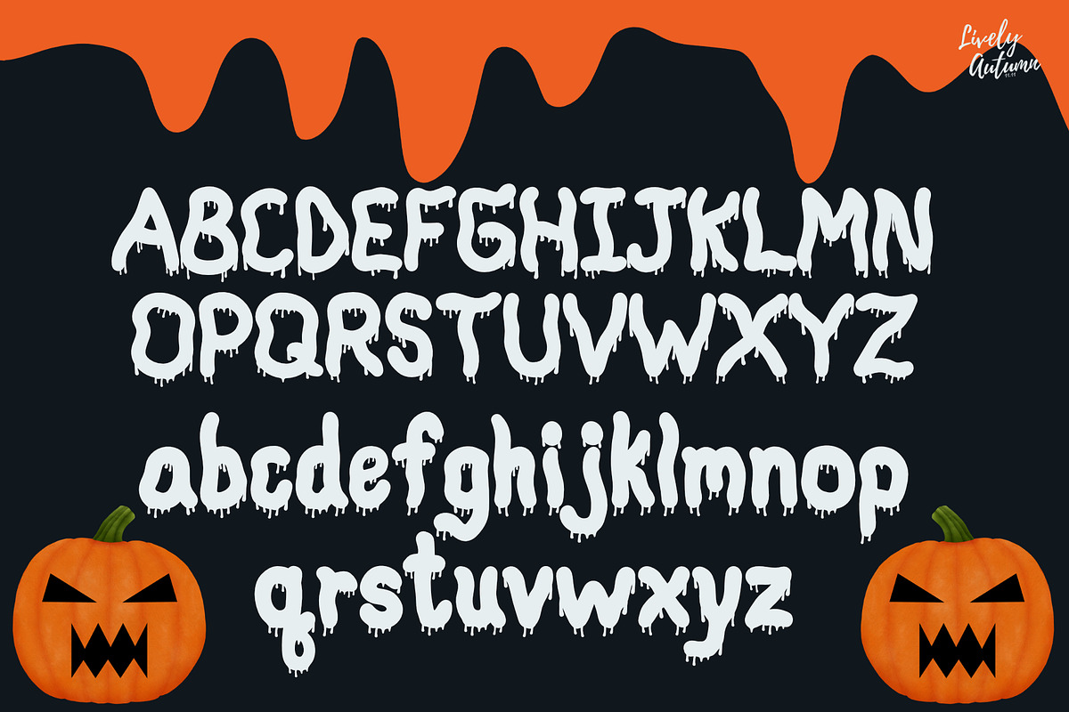 Nightmare | Blood dripping Font, a Handwritten Font by LivelyAutumn11.11 (Photo 4 of 8)