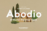 Abodio - A Hand-Painted Font, a Sans Serif Font by Komet & Flicker (Thumbnail 1 of 14)