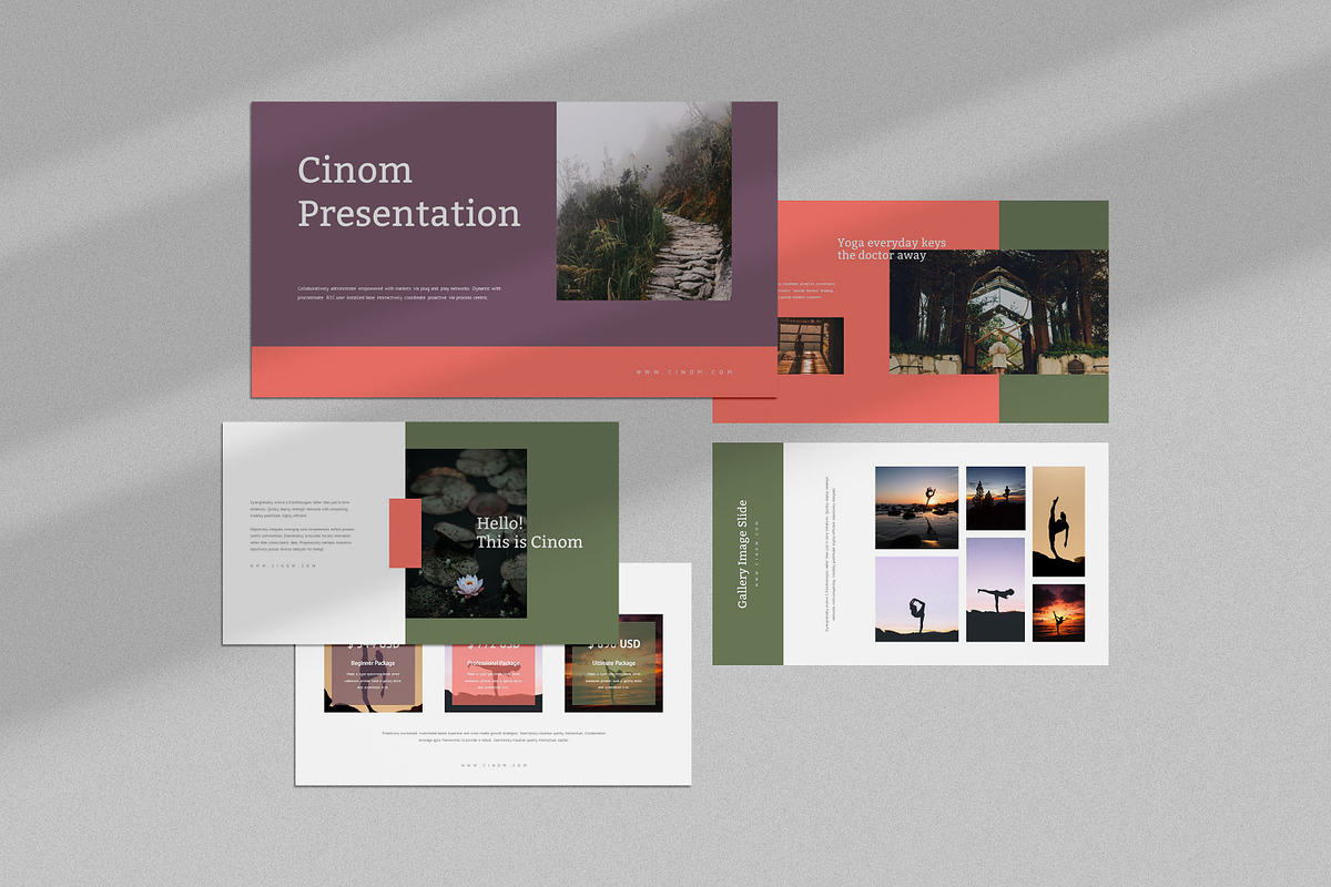 Cinom : Yoga Google Slides, a Presentation Template by Punkl Camp (Photo 1 of 9)