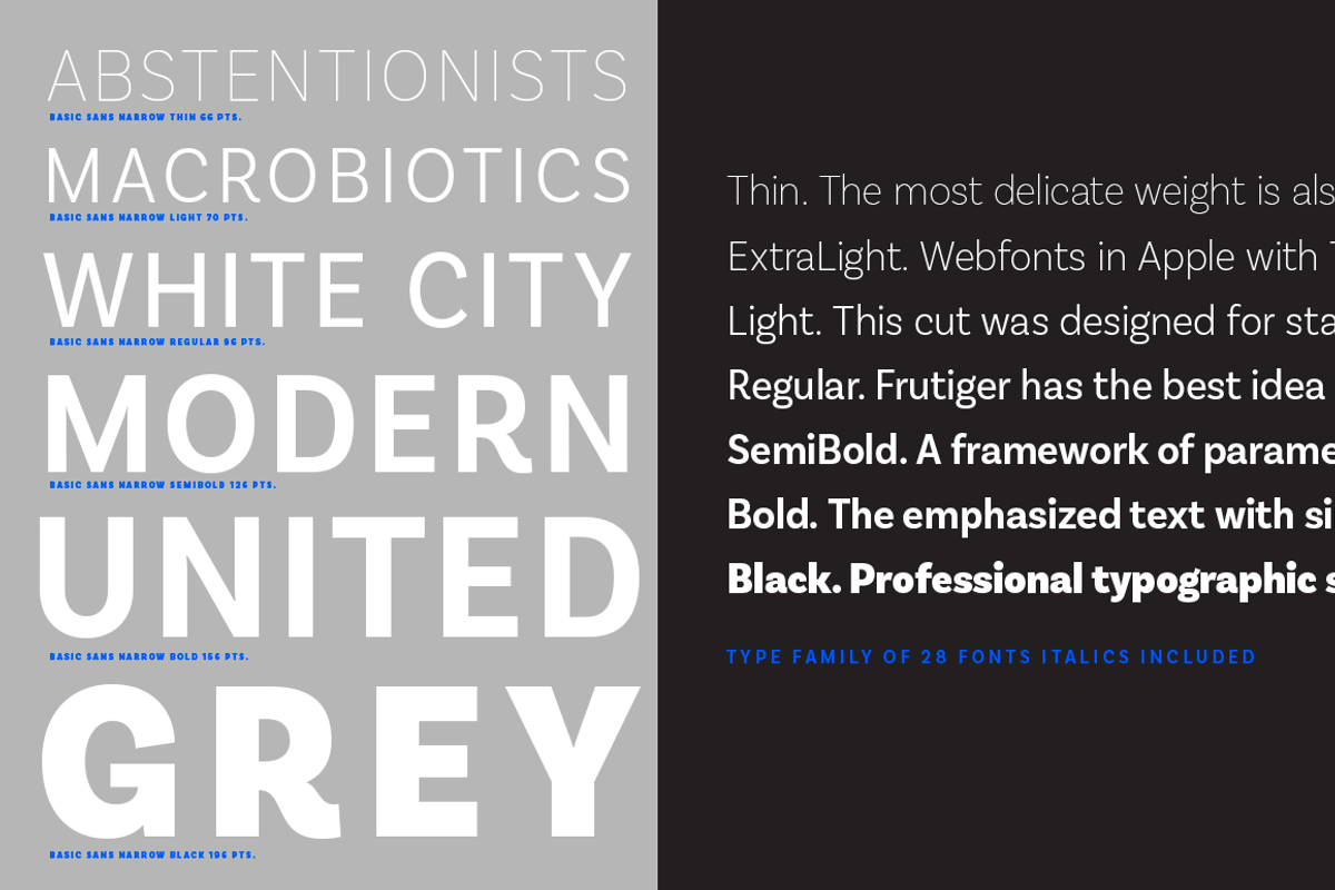 Basic Sans Narrow preview 6