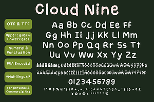 Cloud Nine: Handwritten Chalk Font