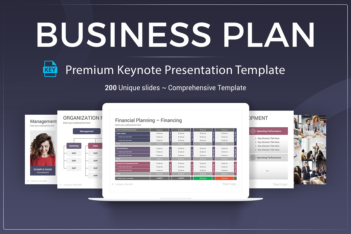 Business Plan Keynote Template, a Presentation Template by SlideOne
