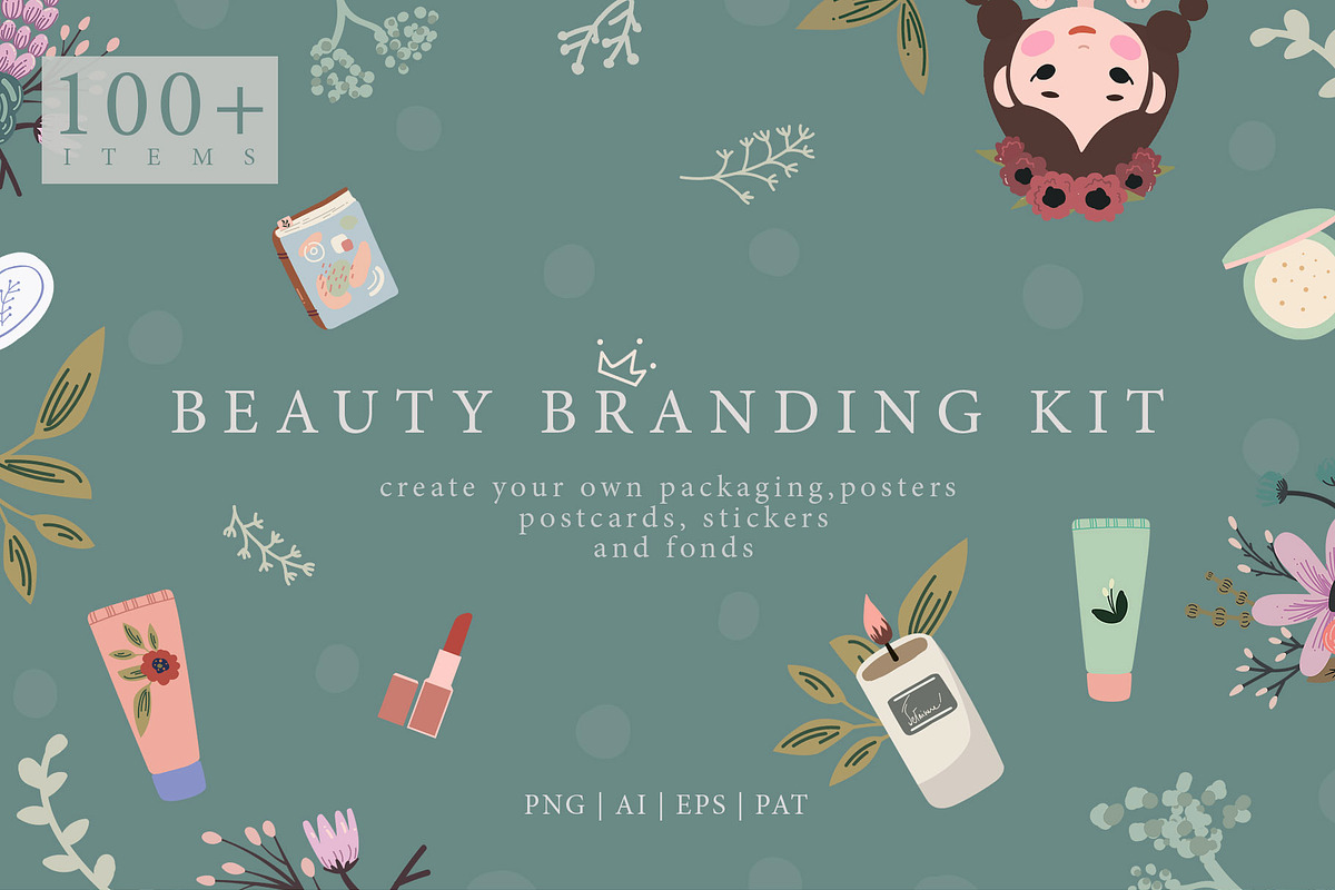 Beauty Branding Kit, an Animal Illustration by NassyArt (Photo 1 of 11)