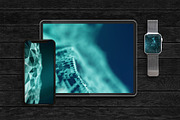 3D Tech & Wireframe Backgrounds, a Technology Illustration by RDShop (Thumbnail 3 of 17)