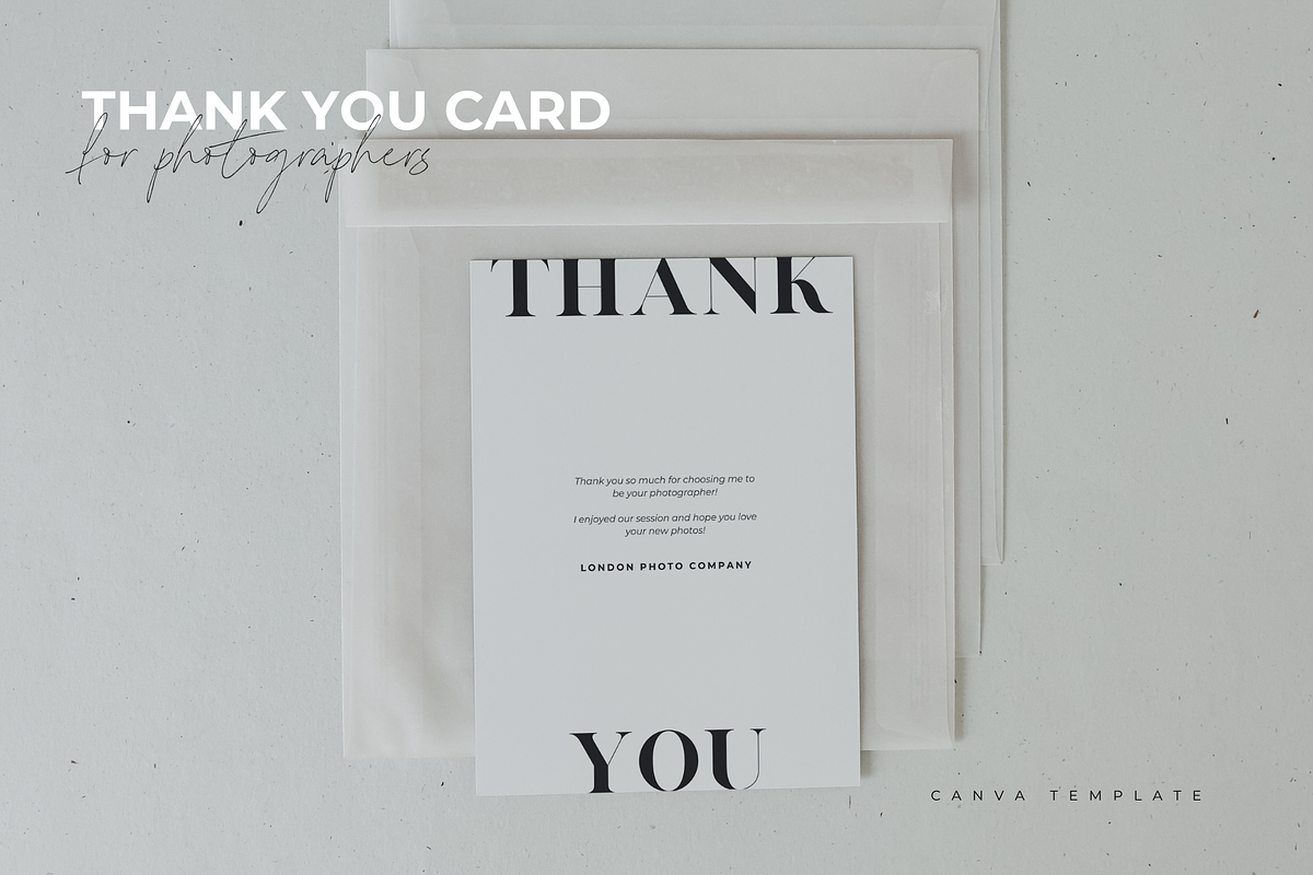 Photographer Thank You Card Template, a Card Template by Blush Created (Photo 5 of 8)