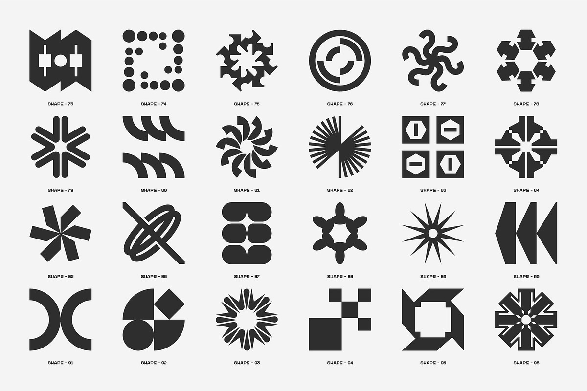 96 Abstract Vector Shapes, an Object Graphic by romanlypovyi (Photo 5 of 8)