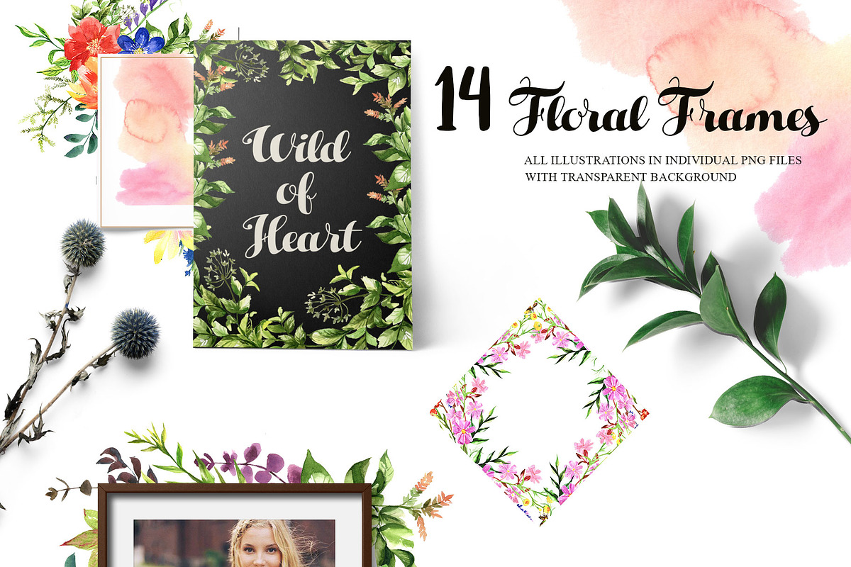 Watercolor Flower Set - Wild Flower, an Illustration by Pixavics (Photo 3 of 10)