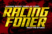 Racing Foner Regular Font Series, a Font by Multype Studio (Thumbnail 1 of 9)