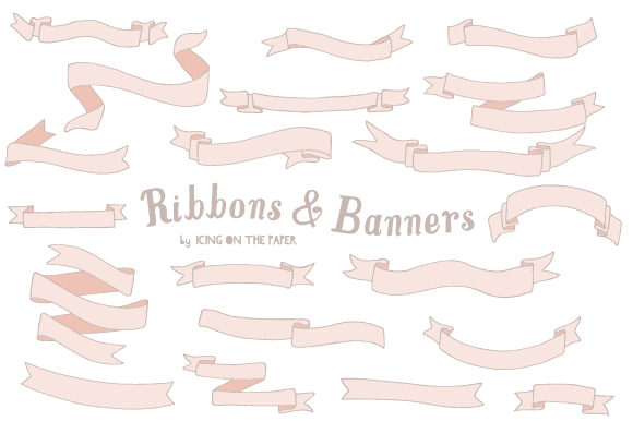 20 Vector Ribbons Banners