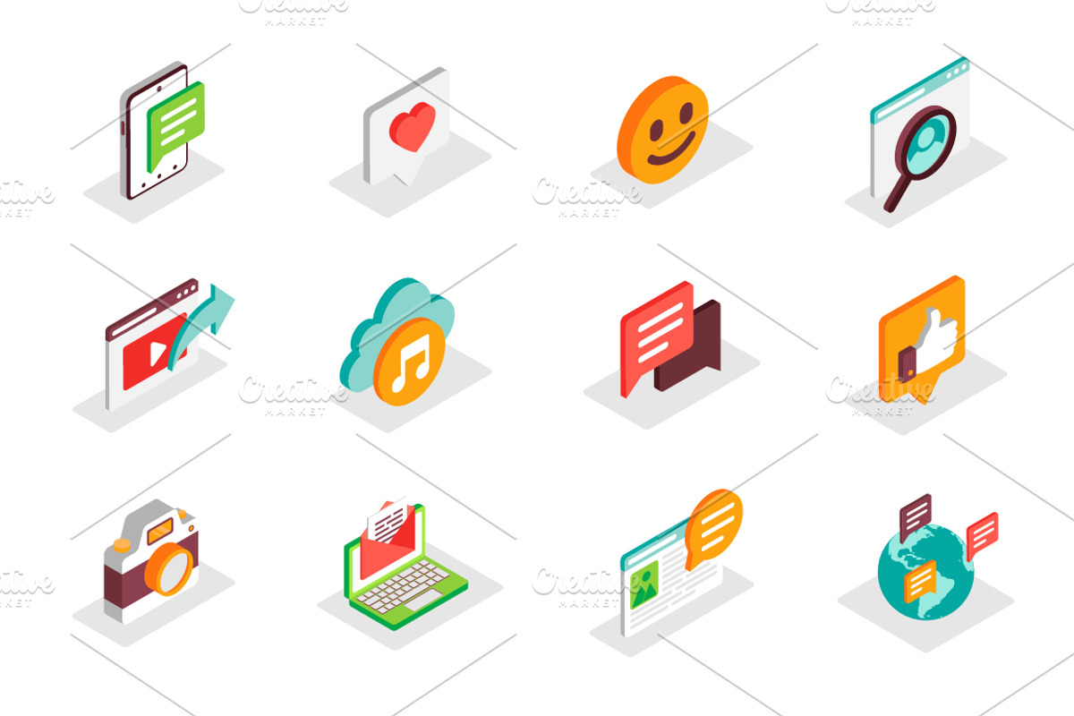 Isometric Icons Pack, a Duotone Icon by alexdndz (Photo 19 of 21)