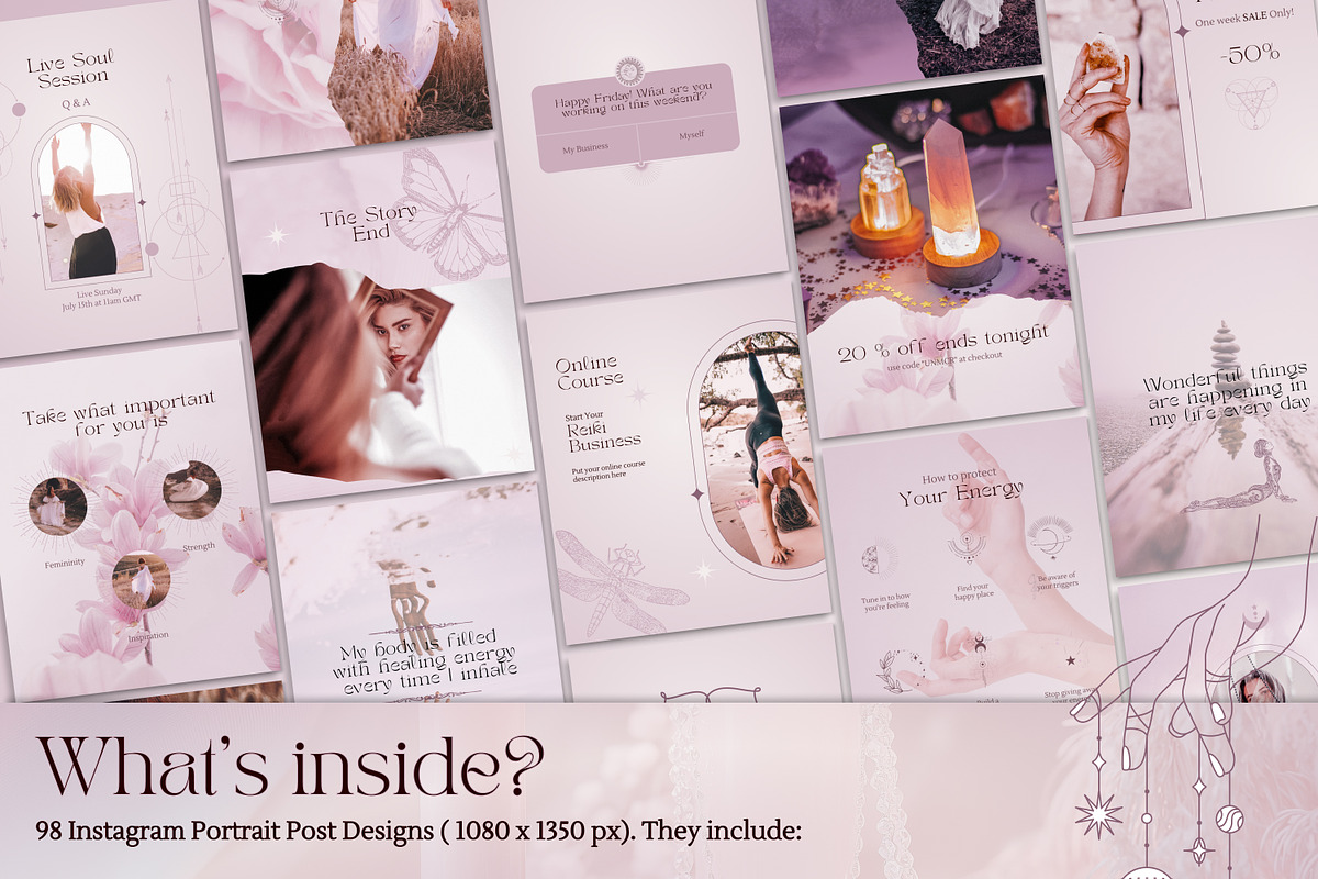 Purple Spiritual Instagram Posts, a Social Media Template by Under My Cozy Roof (Photo 3 of 11)
