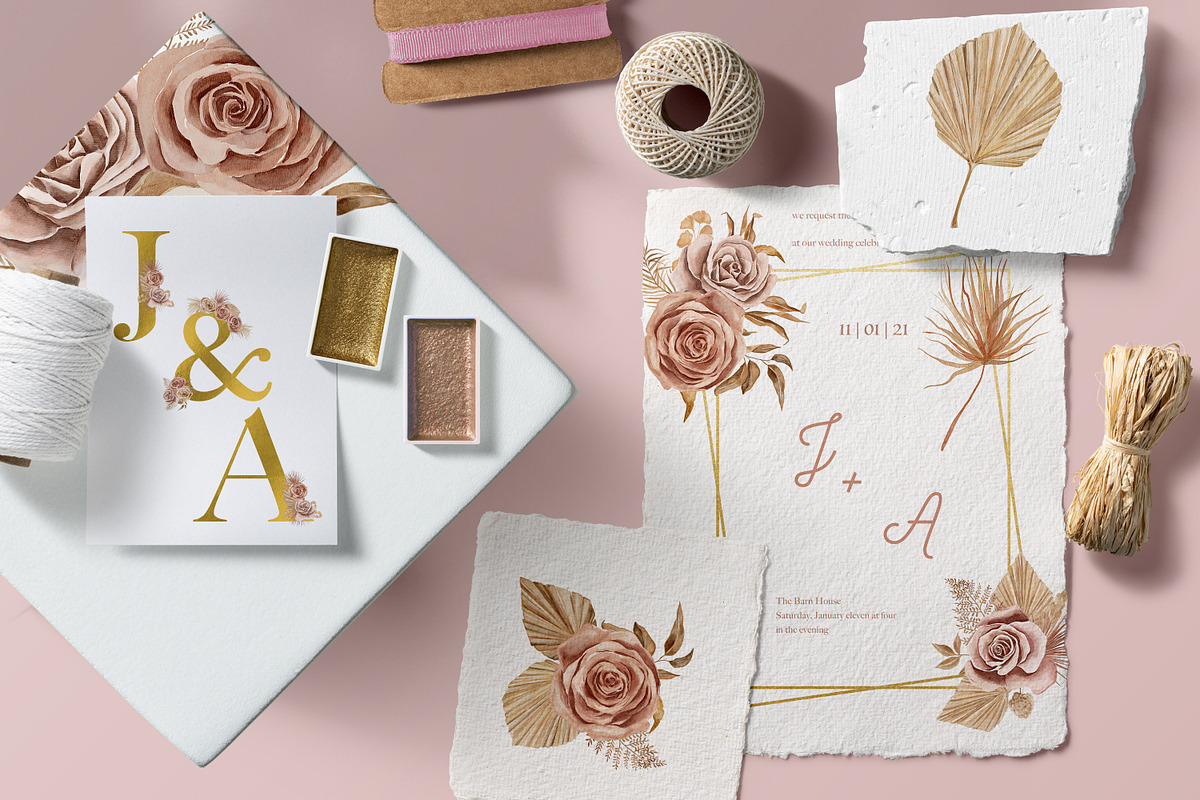 Bohemian Roses and Dried Leaves, an Illustration by Backyard Rose (Photo 14 of 16)