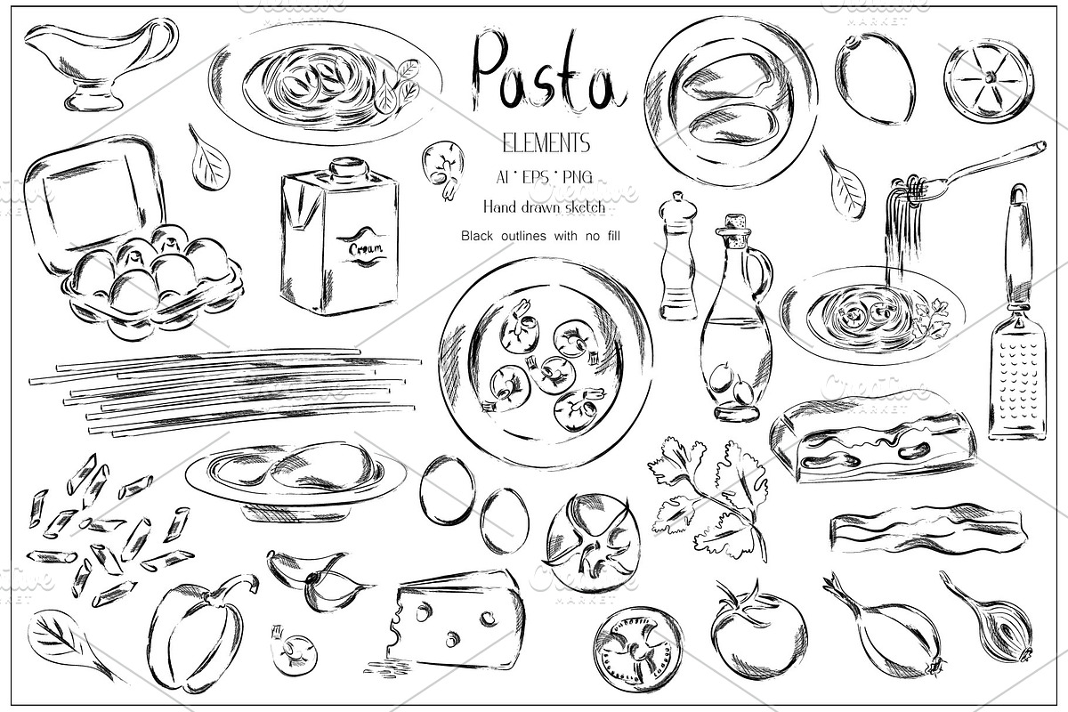 Italian Cuisine Vector Collection, a Graphic by MayaNavits (Photo 10 of 16)
