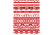 Red Lace Clipart Borders, an Illustration by Amanda Ilkov (Thumbnail 4 of 5)