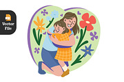 Mother’s Day 21 Vector illustration, a Seasonal Illustration by Peacock_design (Thumbnail 8 of 8)