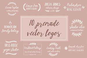 Creme Brulee Font Duo And Logo Kit