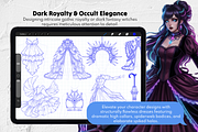 Gothic Dress Stamp Brushes Set, a Brush Add-On by Selentaori Studio (Thumbnail 4 of 12)