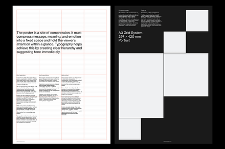 A3 Poster Grid System for InDesign, a Poster Template by Stephen Kelman