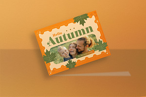 Flat Design Autumn Greeting Card