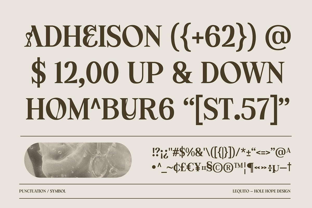 Lequito | Liquid Decorative Serif, a Serif Font by Hole Hope Design (Photo 5 of 10)