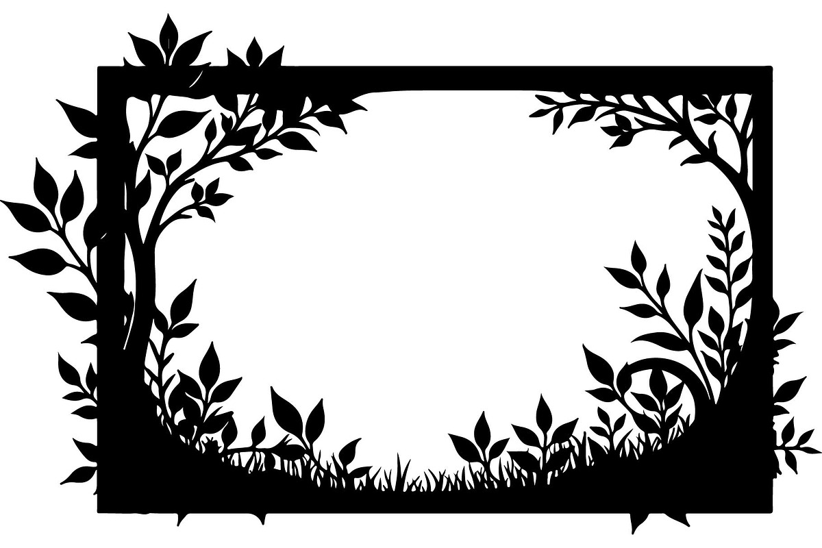 Black and white Frame Nature SVG Bun, an Object Graphic by jahid234 (Photo 3 of 7)