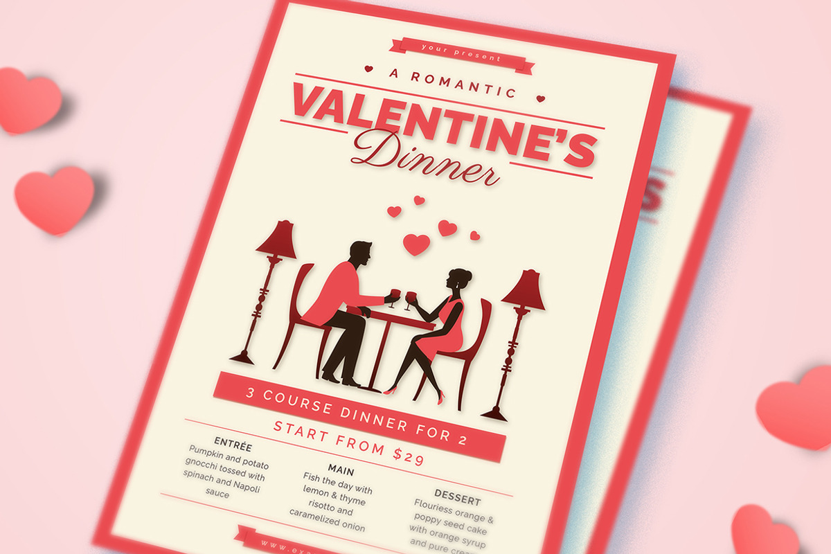 Valentine Dinner Event Flyer, a Flyer Template by Esui Studio (Photo 2 of 3)