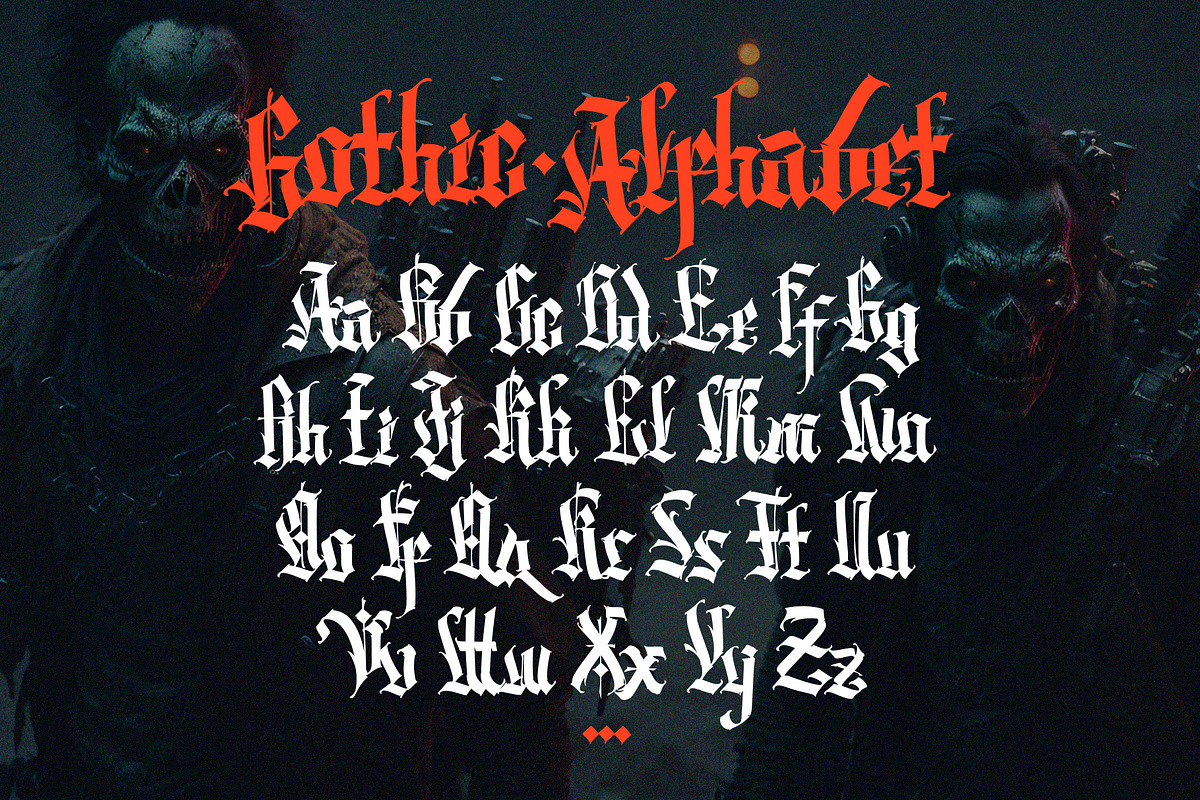 Gothic font - 11, a Blackletter Font by GeekClick (Photo 17 of 17)