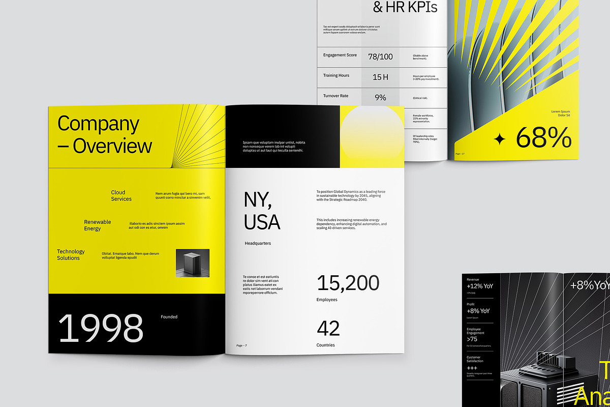 Modern Minimalist KPI Report - Bline, a Brochure Template by fakhroo (Photo 9 of 9)