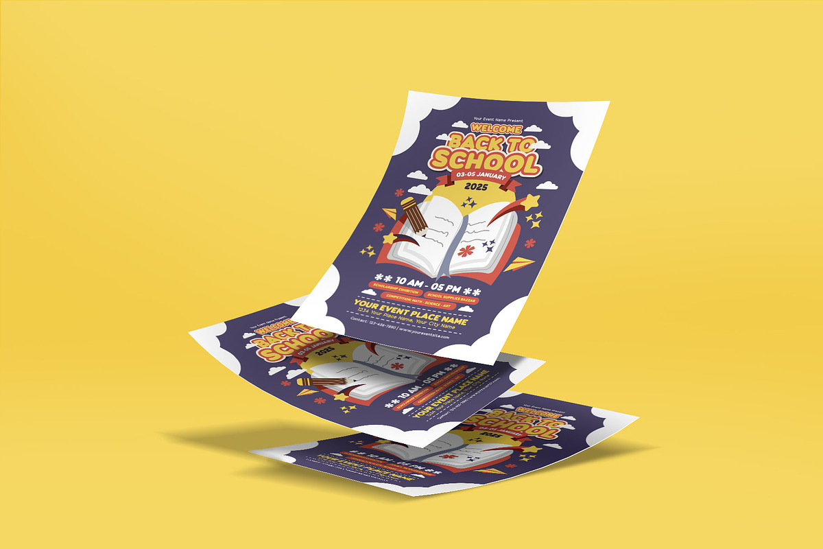 Welcome Back to School Flyer, a Flyer Template by Huge Dream Studio (Photo 3 of 5)