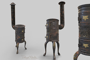 Old Stove Low Poly PBR