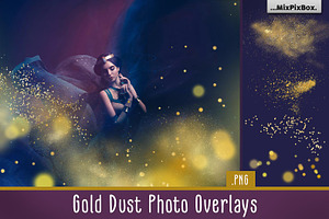 Gold Dust Photo Overlays