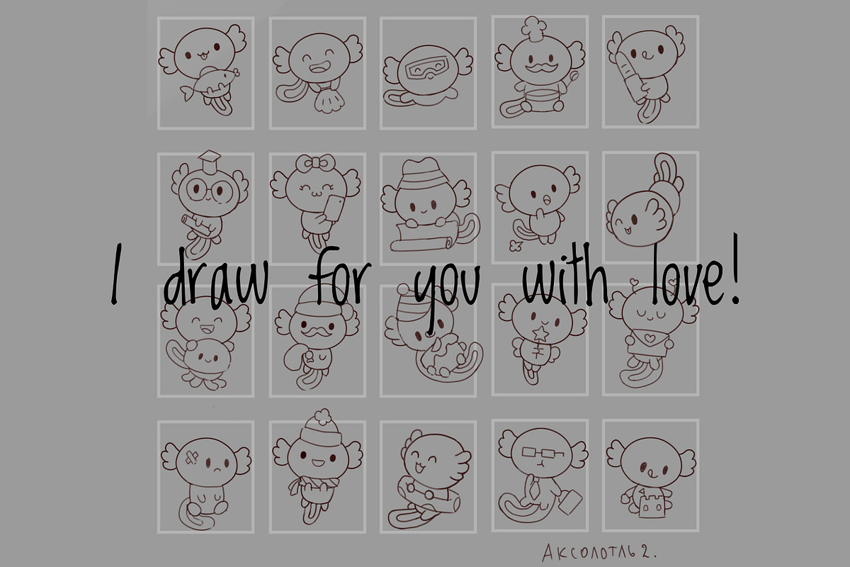 Cute Axolotl Clipart, an Animal Illustration by Palau (Photo 7 of 10)