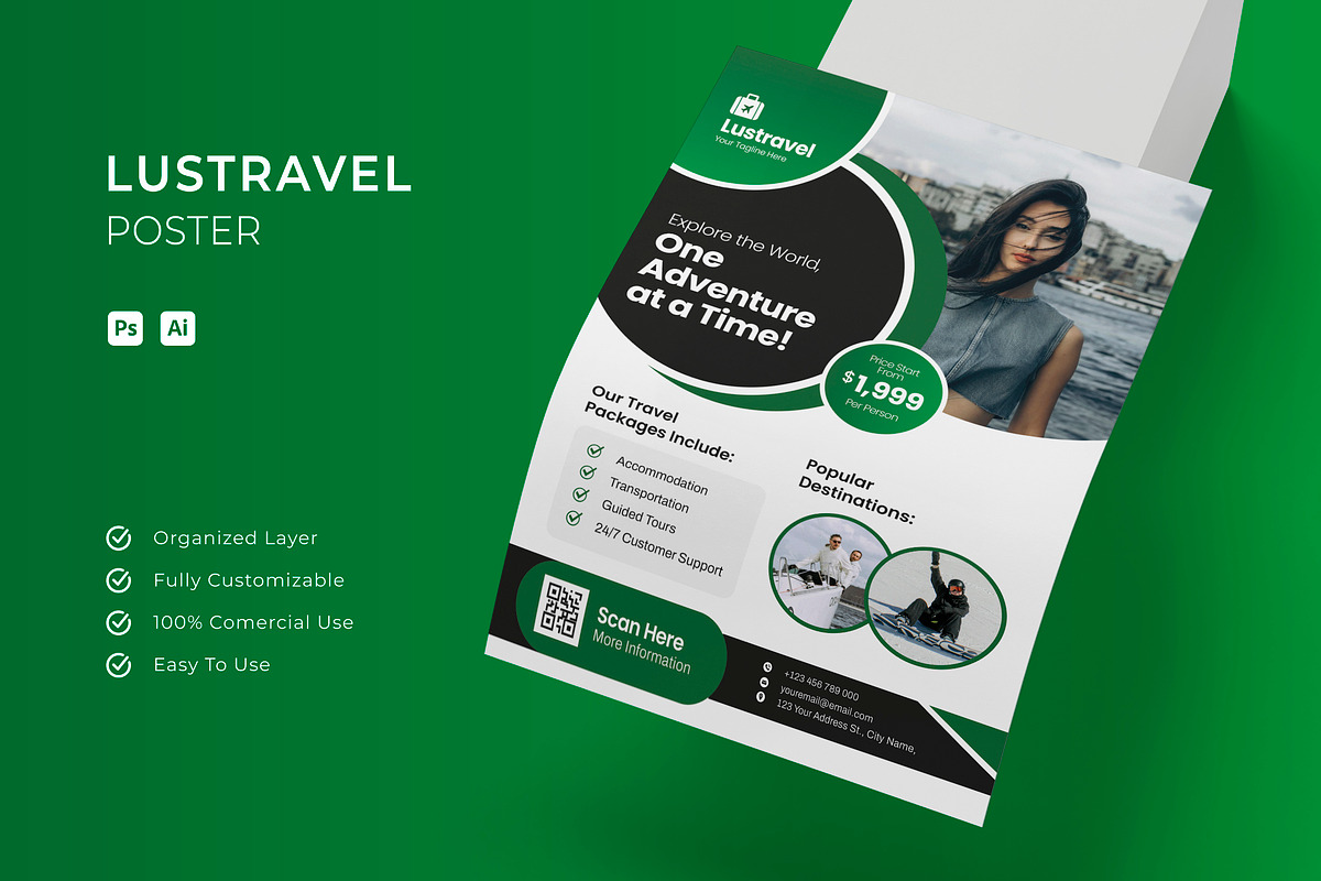 Lustravel - Poster, a Poster Template by Esensifiksi.studio (Photo 1 of 3)