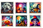 Halloween Postage Stamp Clipart PNG, an Illustration by SinaCreation (Thumbnail 3 of 5)