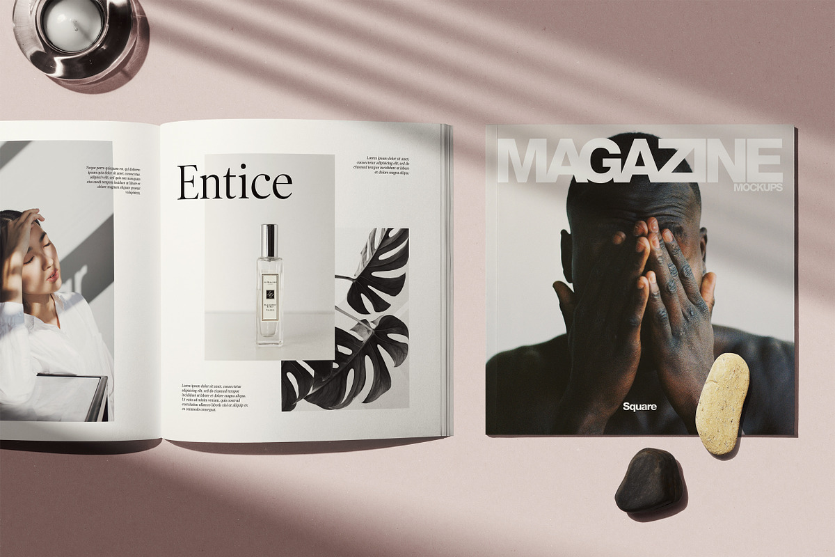 1x1 Square Magazine Mockup Kit, a Books & Magazine Mockup by Mint Actions (Photo 5 of 9)